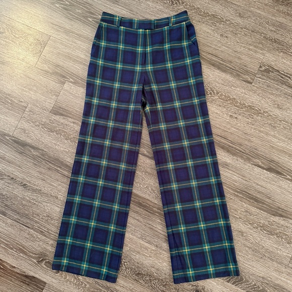 J. McLaughlin Brock Pants in Regimental Plaid - Picture 1 of 8